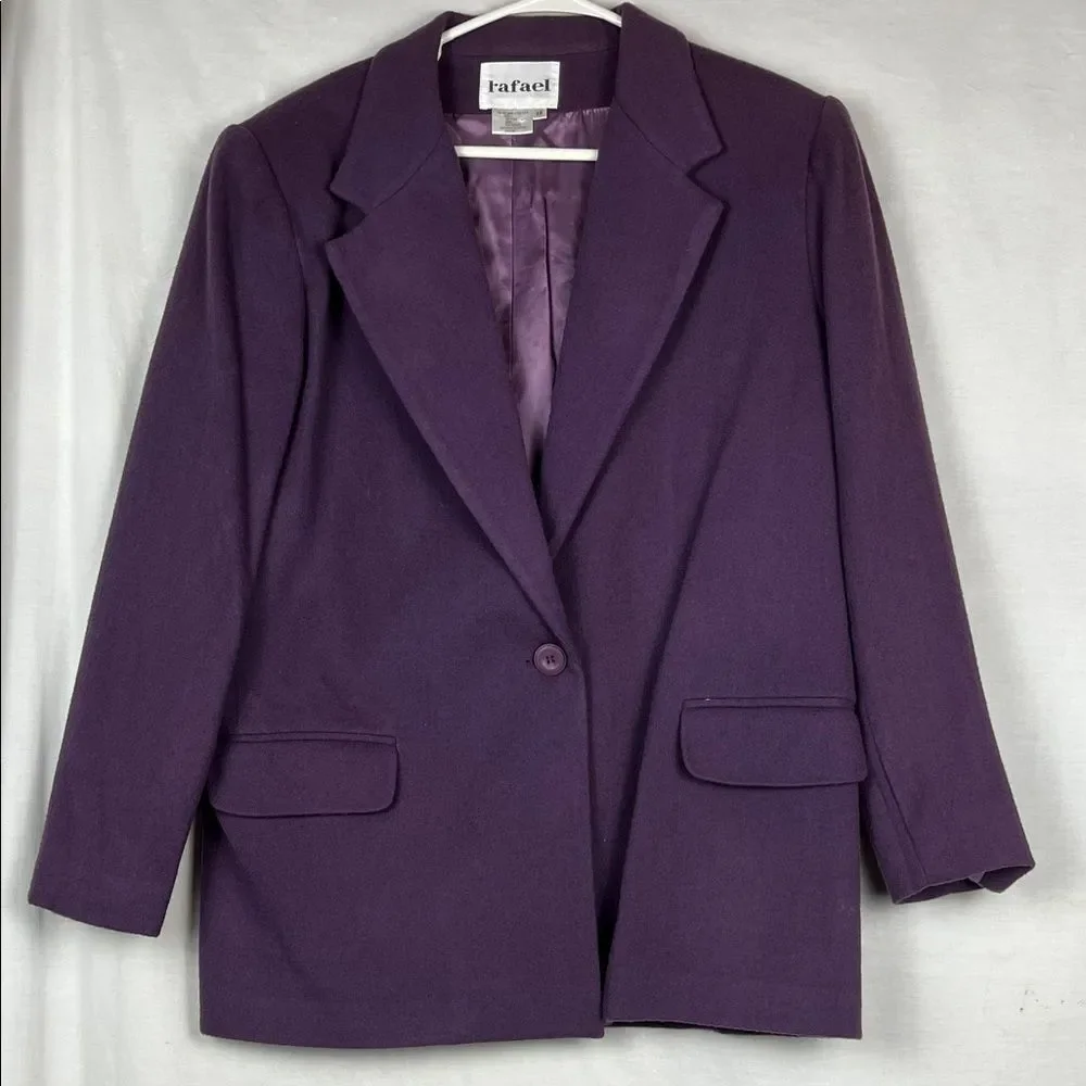 Vintage Rafael Purple Wool Blazer